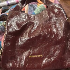 Michael Kors Brown Shoulder Bag with Luxurious Finish